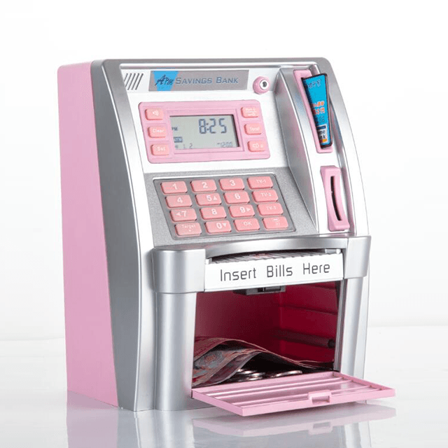 Лидер продаж пластиковый банкомат копилка для монет и банкнот в качестве детских рождественских подарков