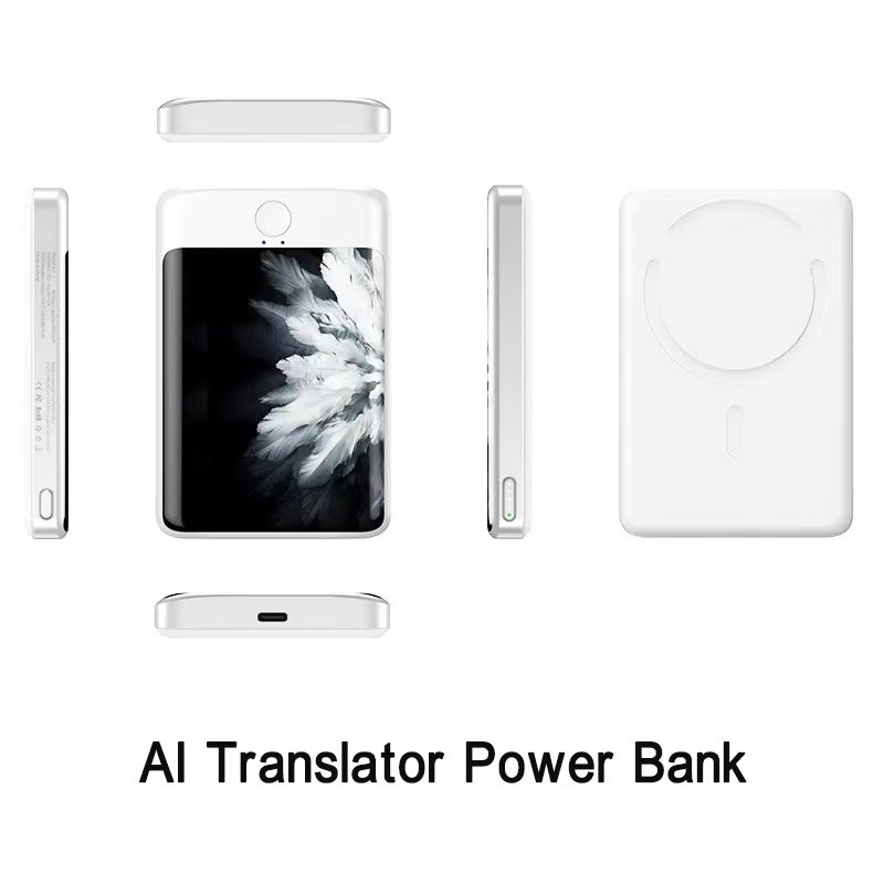 Новое беспроводное мобильное зарядное устройство AI Power Bank 5000 мАч с переводчиком на 136 языков